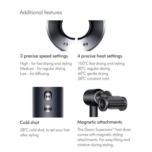 Dyson Supersonic Hair Dryer HD15 with Flyaway Smoother